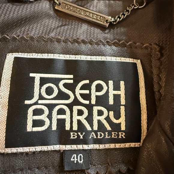 Vintage Joseph Barry by Adler Leather Blazer Jacket Brown Patina Size 40 - Picture 10 of 15